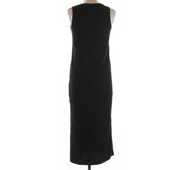 PACT Soft Spun Dress 100% Organic Cotton Black Sleeveless Column Maxi Dress Sm - Picture 4 of 12
